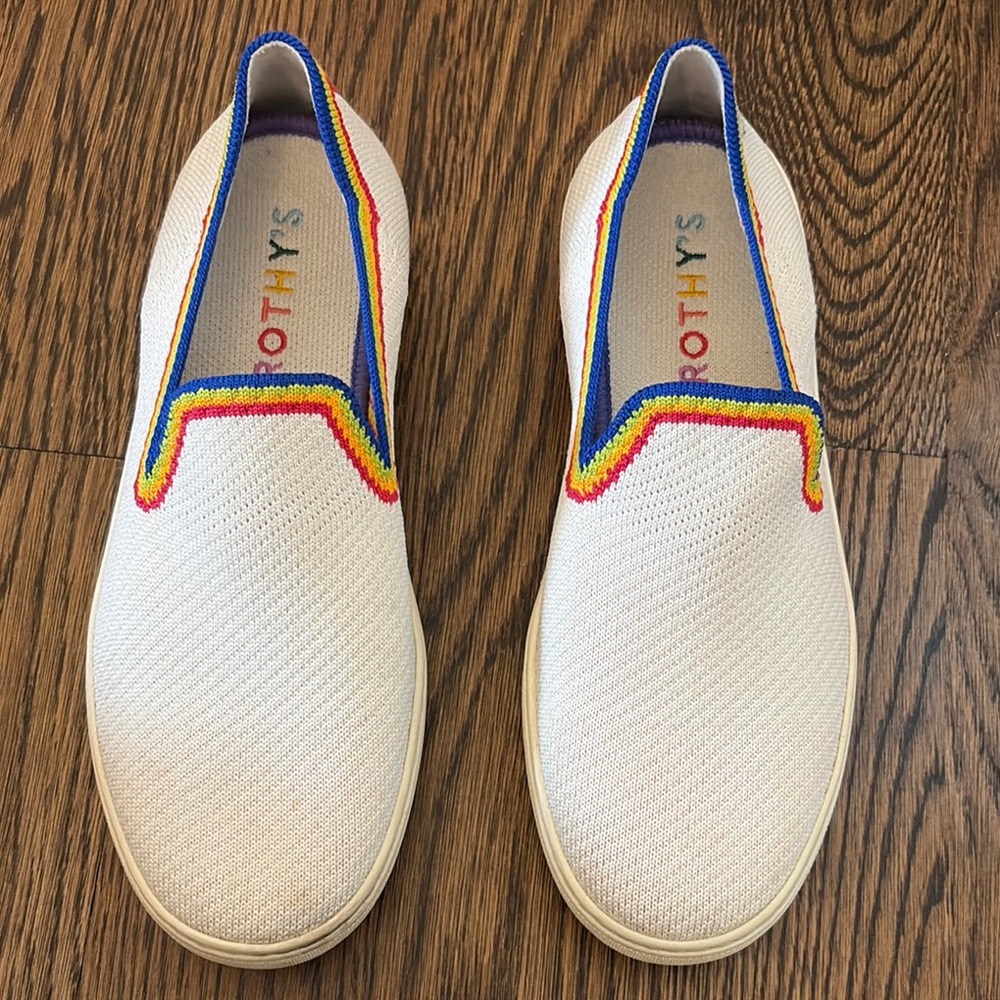 Rothy's Pride Sneakers Slip-Ons with Colorful Trim